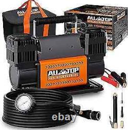 Kit de compresseur d'air, gonfleur portable à double cylindre 12V 12.35 ft³/Min