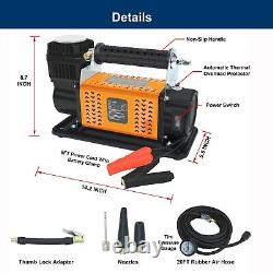 Kit de compresseur d'air portable 12V 6.35CFM pour SUV, camion, voiture, pompe à air pour gonfler les pneus