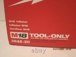 Milwaukee 2848-20 M18 Gonfleur de pneus compact sans fil (outil uniquement) NISB LIVRAISON GRATUITE