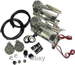 Nouveau kit de compresseur d'air 440C double chrome 12 volts 200 PSI de JDMSPEED