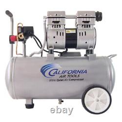 Outils pneumatiques ultra silencieux et sans huile California Air Tools 1-HP 8-Gallon réservoir en acier Compresseur d'air