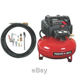 Porter-cable 6 Gallon Pancake Compresseur D'air Et Kit D'accessoires C2002-wk Nouveau