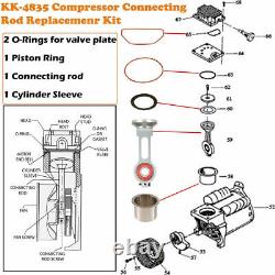 Pour l'artisan compresseur d'air Porter Cable Black Decker DeVilbiss KK-4835 ZAC0032