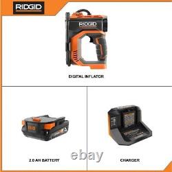 Ridgid 18v Kit Gonflable Haute Pression Sans Fil Avec Batterie Et Chargeur