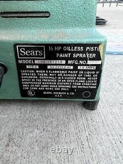 Sears 500 Ensemble de compresseur de pulvérisateur de peinture 1/2 HP, 115 volts