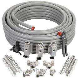 Système de tuyauterie d'air comprimé de 3/4 pouce 120ft Tuyau HDPE Raccords de compresseur d'air.