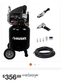 Usine scellée ! Compresseur d'air électrique portable Husky de 10 gallons avec kit de valeur supplémentaire.