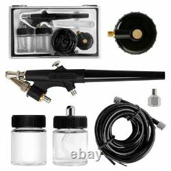 Vivohome Double-action Paint Spray Air Brush Tattoo Nail 3 Airbrush Compresseur Kit